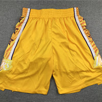 Men's Los Angeles Lakers Yellow City Edition Basketball Shorts1