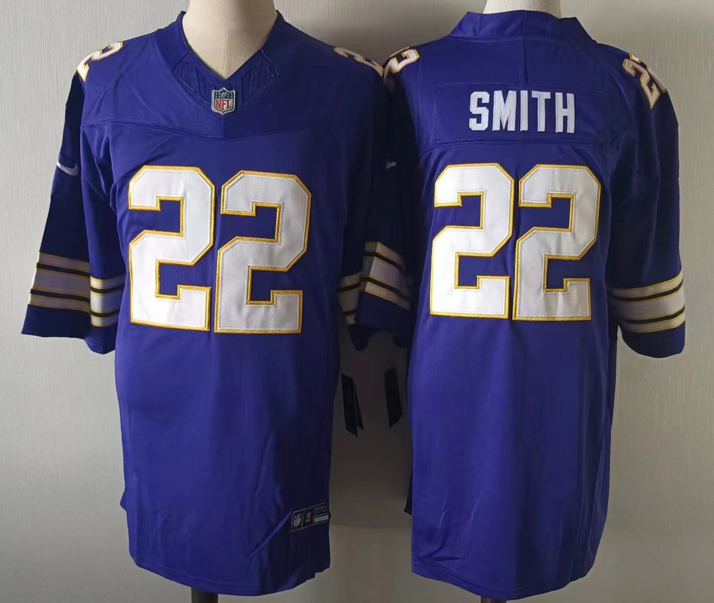 Men's Minnesota Vikings Harrison Smith #22 Purple Classic Player Game Jersey