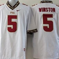 Men's Florida State Seminoles Jameis Winston #5 White Player Game Jersey
