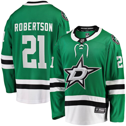 Men's Dallas Stars Jason Robertson #21 Fanatics Kelly Green Home Breakaway Jersey