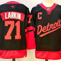 Men's Detroit Red Wings Dylan Larkin #71 Fanatics Black Player Game Jersey