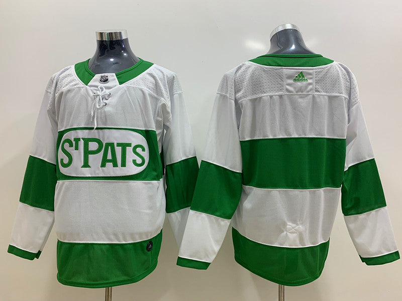 Men's Toronto St. Pats White Premier Breakaway Blank Jersey1