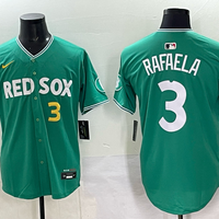 Men's Boston Red Sox Ceddanne Rafaela #3 Green 2025 City Connect Replica Player Jersey