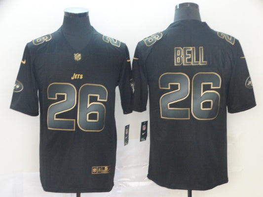 Men's New York Jets Le'Veon Bell #26 Black Game Player Jersey1