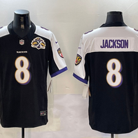 Men's Baltimore Ravens Lamar Jackson #8 Black Vapor F.U.S.E. Limited Jersey1
