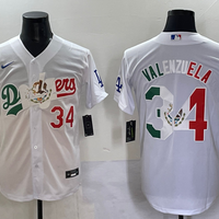 Men's Los Angeles Dodgers Fernando Valenzuela #34 White Team Player Game Jersey