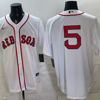Men's Boston Red Sox Enrique Hernandez #5 White Replica Player Jersey