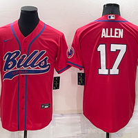 Josh Allen #17 Buffalo Bills Red Game Jersey Joint Edition - JerseysFreak