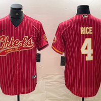 Men's Kansas City Chiefs Rashee Rice #4 Red Game Jersey1 Joint Edition