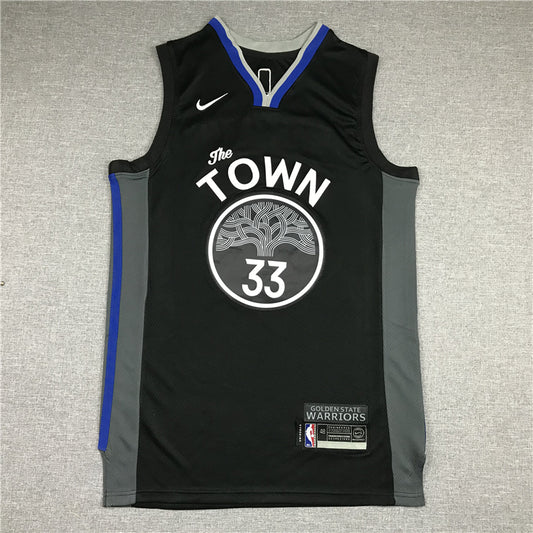 Men's Golden State Warriors James Wiseman #33 Black Swingman Jersey1