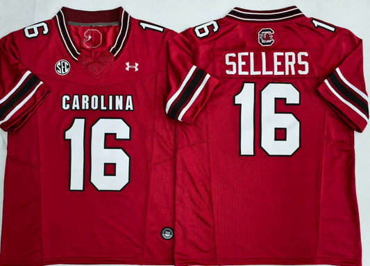 Men's South Carolina Gamecock LaNorris Sellers #16 Red Player Game Jersey