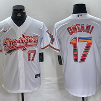 Men's Los Angeles Dodgers Shohei Ohtani White #17 Replica Player Jersey1