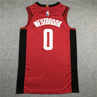 Men's Houston Rockets Russell Westbrook #0 NBA Red Swingman Jersey1