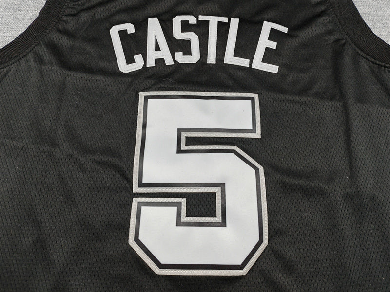 Stephon Castle San Antonio Spurs Black City Edition Jersey - 4