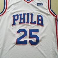Men's Philadelphia 76ers Ben Simmons #25 White Swingman Jersey1