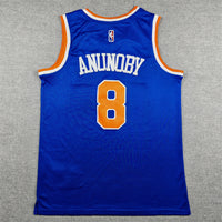 Men's New York Knicks OG Anunoby #8 Blue Swingman Jersey - Icon Edition