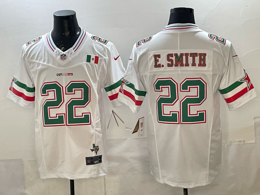 Emmitt Smith #22 Dallas Cowboys White Game Team Jersey - JerseysFreak