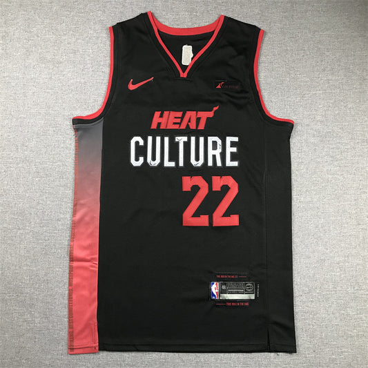 Men's Miami Heat Jimmy Butler #22 Black 2023/24 Swingman Jersey1 - City Edition