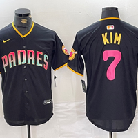 Men's San Diego Padres Ha-Seong Kim #7 Black Replica Player Jersey1