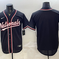 Men's Washington Nationals Fashion Replica Black Out Jersey