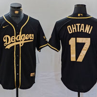 Men's Los Angeles Dodgers Shohei Ohtani #17 Black Game Team Jersey1