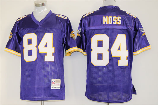 Men's Minnesota Vikings Randy Moss Mitchell & Ness Purple Legacy Replica Jersey1