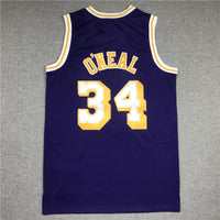 Men's Los Angeles Lakers Shaquille O'Neal #34 Purple 1996-97 Classics Jersey1