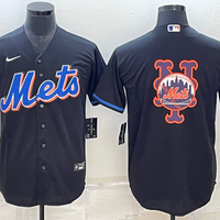 Men's New York Mets Black 2022 Alternate Replica Player Jersey1