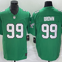 Men's Philadelphia Eagles Jerome Brown #99 Kelly Green Game Jersey1