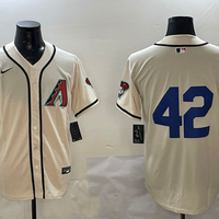 Men's Arizona Diamondbacks #42 White 2024 Jackie Robinson Day Home Limited Jersey1