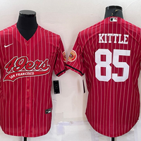 Men's San Francisco 49ers George Kittle #85 Red Player Jersey1 Joint Edition