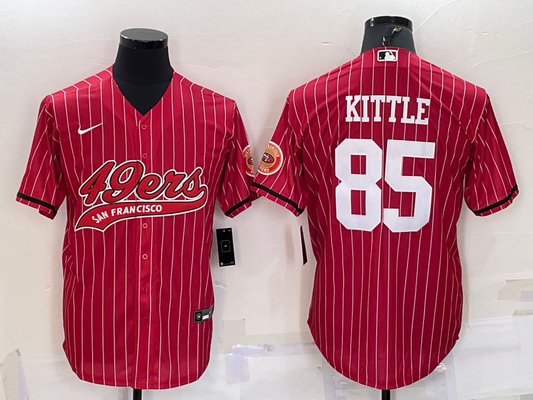 Men's San Francisco 49ers George Kittle #85 Red Player Jersey1 Joint Edition