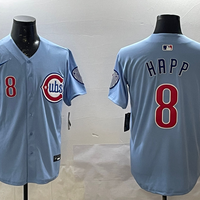 Men's Chicago Cubs Ian Happ #8 Baby Blue 2nd Alternate Limited Player Jersey1