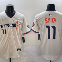 Men's Houston Astros Cam Smith #11 Cream 2025 City Connect Limited Player Jersey1