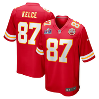 Travis Kelce #87 Kansas City Chiefs Red Super Bowl LVIII Game Jersey - JerseysFreak