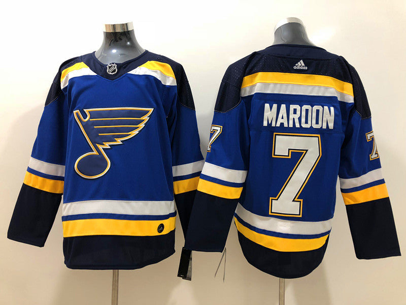 Men's St. Louis Blues Patrick Maroon #7 Blue Home Breakaway Player Jersey1