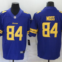 Men's Minnesota Vikings Randy Moss #84 Purple Game Player Jersey1