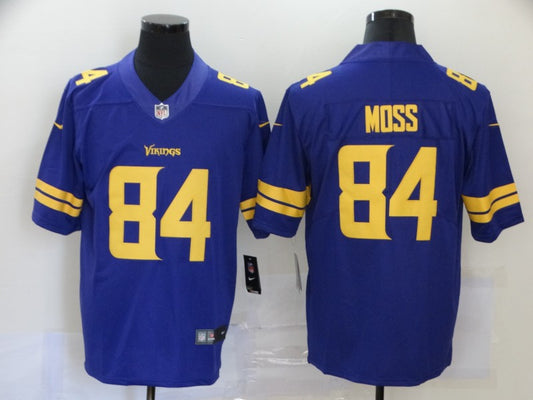 Men's Minnesota Vikings Randy Moss #84 Purple Game Player Jersey1