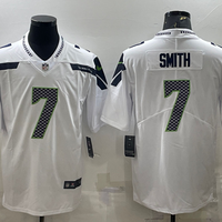 Men's Seattle Seahawks Geno Smith #7 White Game Jersey