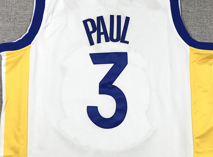 Men's Golden State Warriors Chris Paul #3 White Fast Break Player Jersey1 - Association Edition