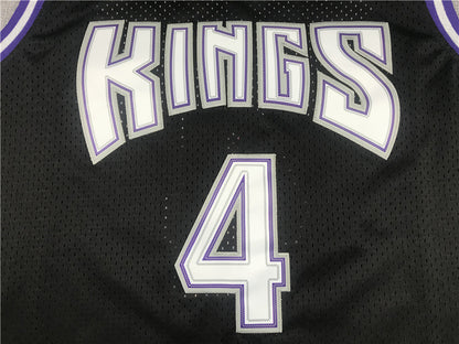Men's Sacramento Kings Chris Webber Black Hardwood Classics Swingman Jersey1