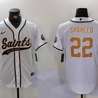 Men's New Orleans Saints Rashid Shaheed #22 White Game Jersey1