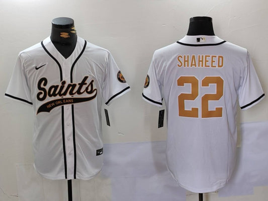 Men's New Orleans Saints Rashid Shaheed #22 White Game Jersey1