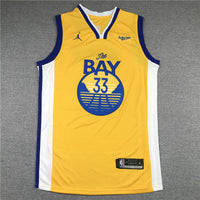 Men's Golden State Warriors James Wiseman Gold Fast Break Team Replica Jersey1