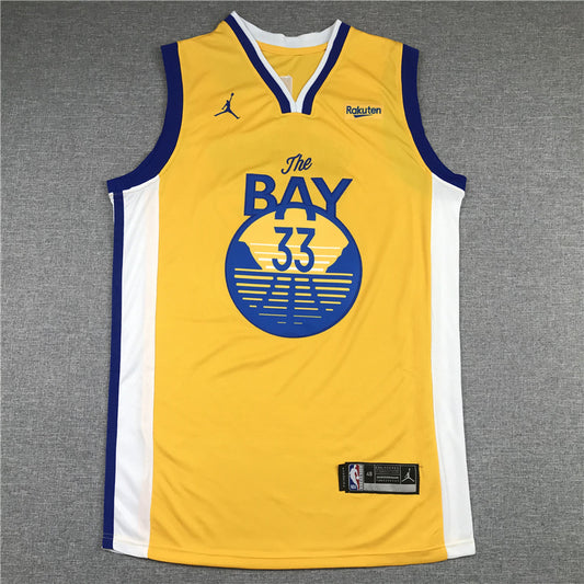 Men's Golden State Warriors James Wiseman Gold Fast Break Team Replica Jersey1