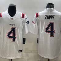 Men's New England Patriots Bailey Zappe #4 White Game Jersey1