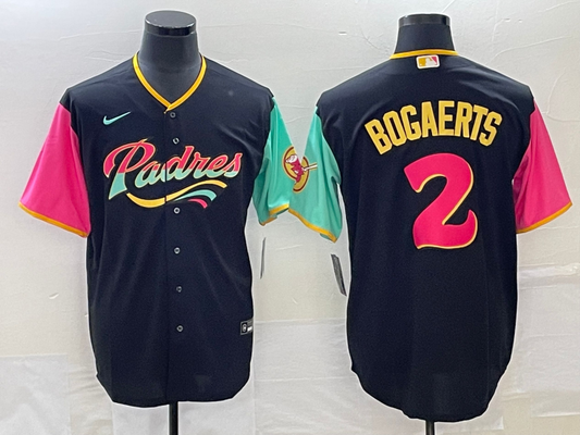 Men's San Diego Padres Xander Bogaerts #2 Black City Connect Replica Player Jersey1