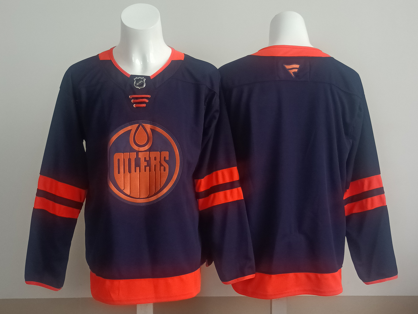 Men's Edmonton Oilers Navy Player Blank Jersey