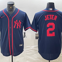 Men's New York Yankees Derek Jeter #2 Navy Limited Game Jersey1