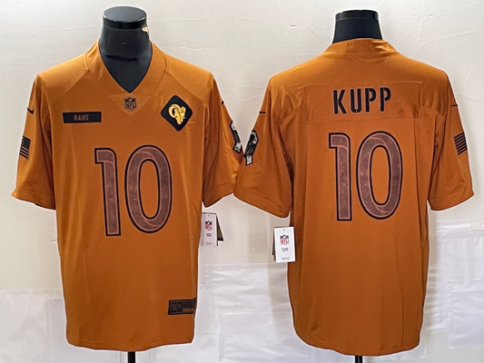 Men's Los Angeles Rams Cooper Kupp #10 Brown 2023 Salute To Service Limited Jersey1